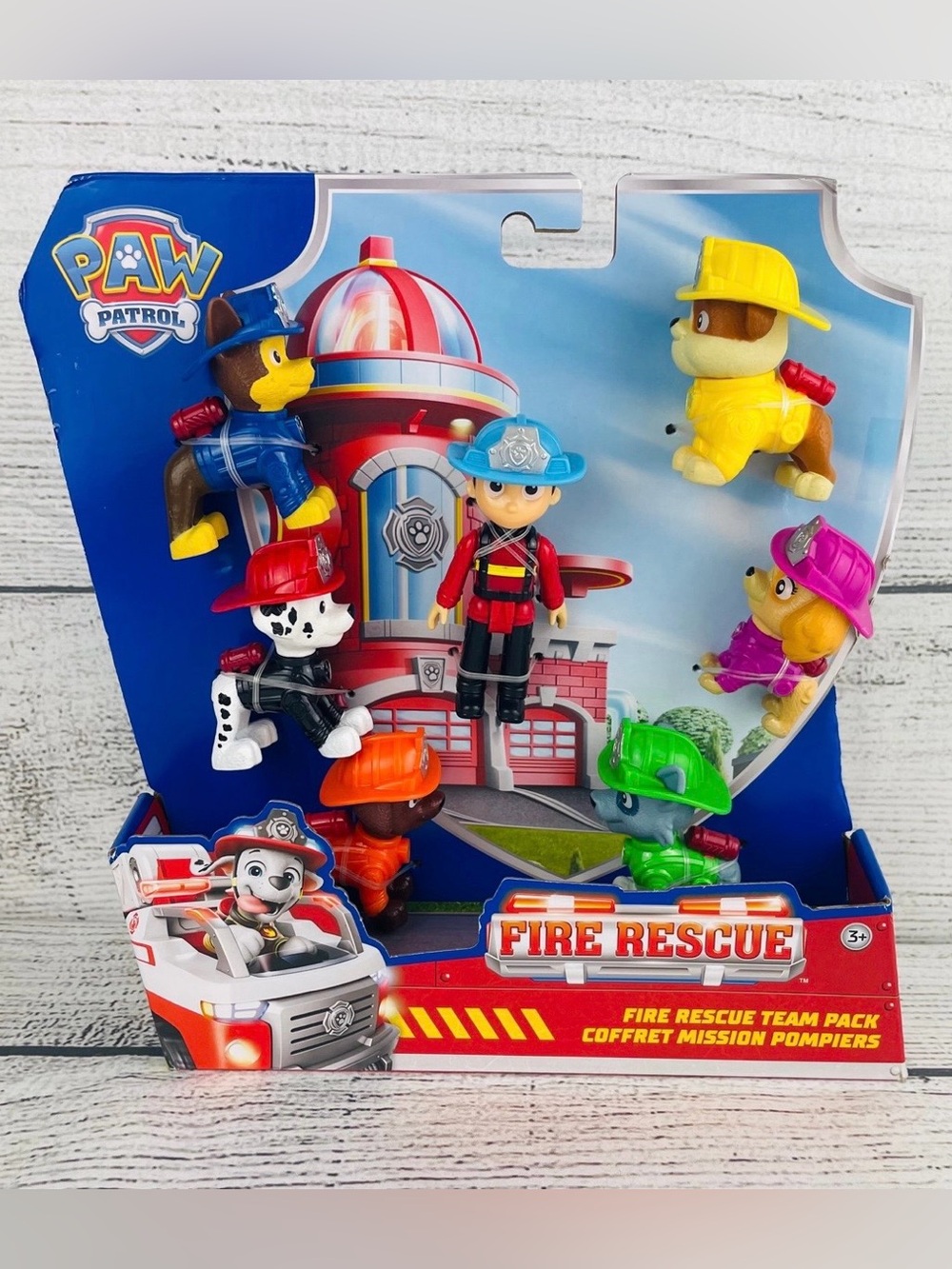 Paw Patrol Fire Rescue Mission Set Ryder Chase Marshall Skye Rubble Rocky & Zuma